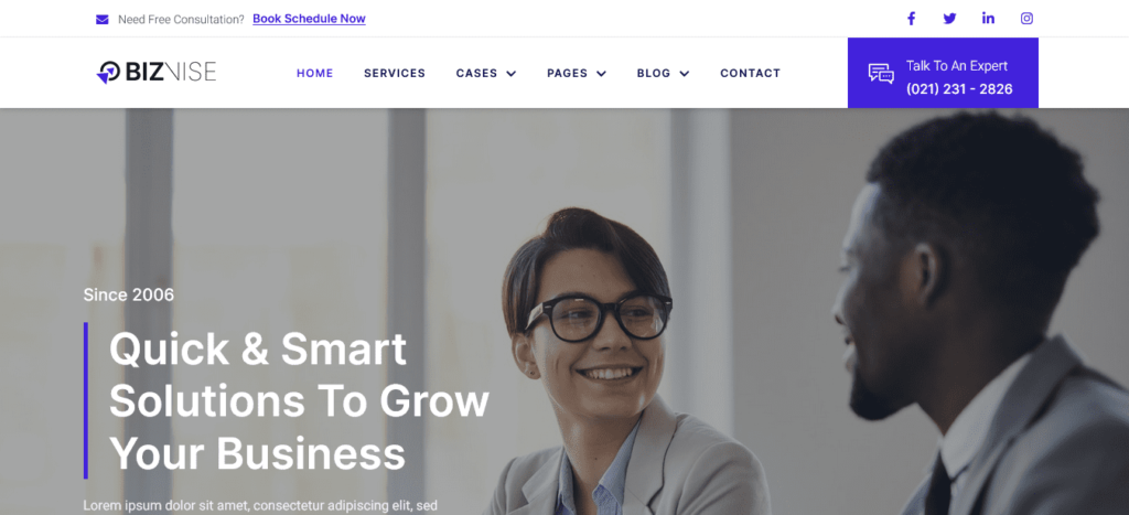 Biznise – Business Consulting Elementor Kit1